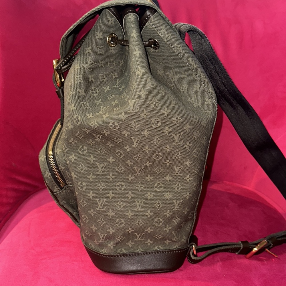 Louis Vuitton khaki mini Lin montsouris GM backpack travel school bag - Picture 4 of 16